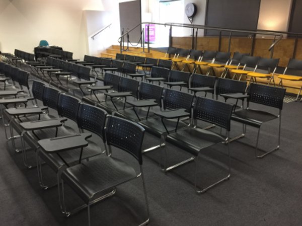 Computershare Conference Hire / Event Rent - 160 of tablet arm lecture theatre chairs