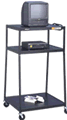 AV Trolley with Metal Shelves