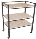 AV Trolley with laminate shelves