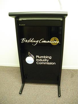 Building Commission / Plumbing Industry Commission Lectern