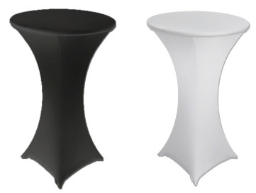 Chrome dry bar tables with lycra covers. Rent bar tables with lycra covers hire Melbourne.