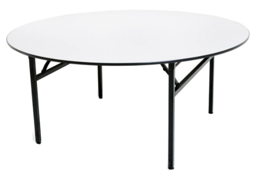 Round folding tables (1800mm) for hire